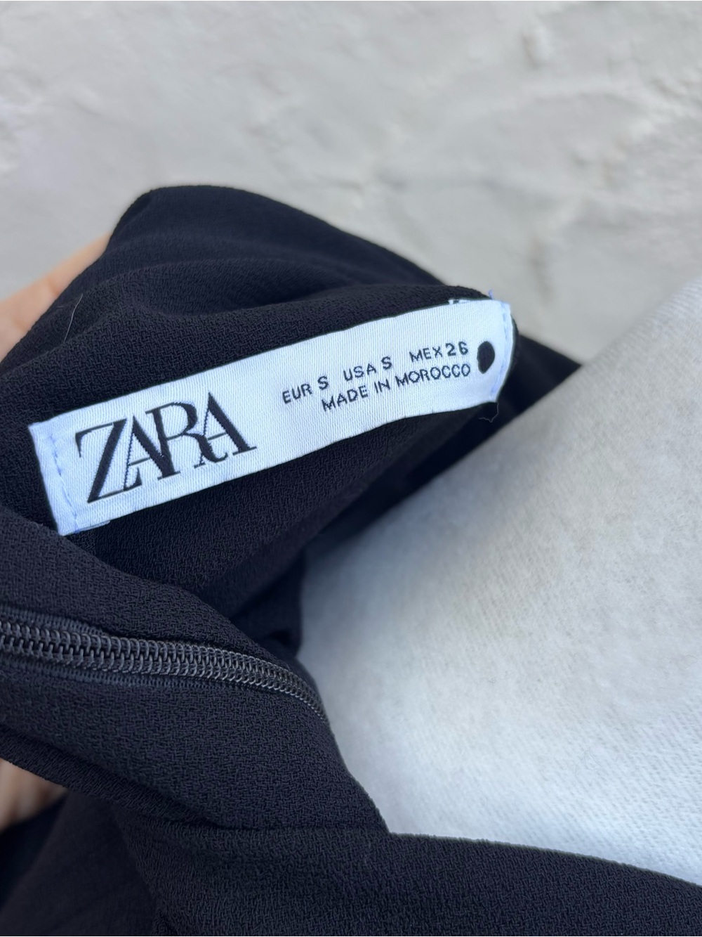 Zara Black Draped Long-Sleeve Women's Top - Picture 9 of 9